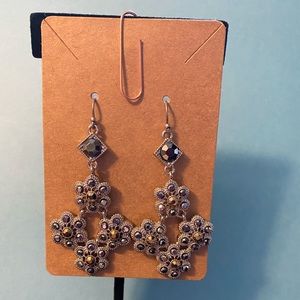 Monet Silver dangle earrings